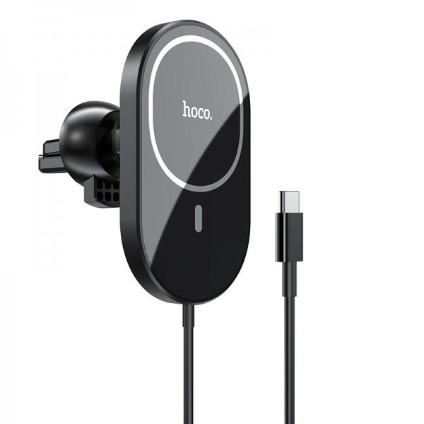 Авто-держатель с беспроводной зарядкой HOCO CA90 Powerful Magnetic Wireless Charger 15W - фото Авто-держатель с беспроводной зарядкой HOCO CA90 Powerful Magnetic Wireless Charger 15W