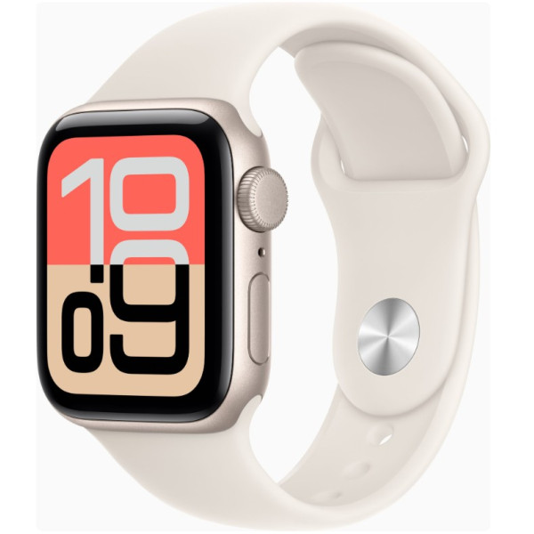 Apple Watch SE 3 GPS 40mm Starlight Alu. Case w. Starlight S. Band - M/L (MEH54)