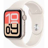 Apple Watch SE 3 GPS 44mm Starlight Alu. Case w. Starlight S. Band - S/M (MEHG4)