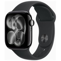 Apple Watch Series 11 GPS 42mm Jet Black Alu. Case w. Black S. Band - S/M (MEQT4)