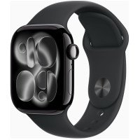 Apple Watch Series 11 GPS 42mm Jet Black Alu. Case w. Black S. Band - M/L (MEQU4)