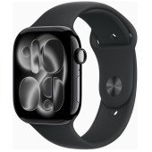 Apple Watch Series 11 GPS 46mm Jet Black Alu. Case w. Black S. Band - M/L (MEUX4)