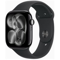 Apple Watch Series 11 GPS 46mm Jet Black Alu. Case w. Black S. Band - M/L (MEUX4)