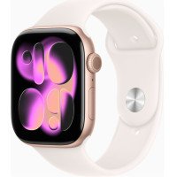 Apple Watch Series 11 GPS 46mm Rose Gold Alu. Case w. Light Blush S. Band - S/M (MEV64)