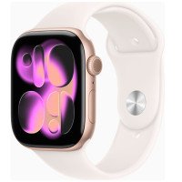Apple Watch Series 11 GPS 46mm Rose Gold Alu. Case w. Light Blush S. Band - M/L (MEV74)