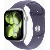 Apple Watch Series 11 GPS 46mm Silver Alu. Case w. Purple Fog S. Band - S/M (MEV94)