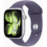 Apple Watch Series 11 GPS 46mm Silver Alu. Case w. Purple Fog S. Band - S/M (MEV94)