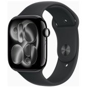 Apple Watch Series 11 GPS 46mm Jet Black Alu. Case w. Black S. Band - XL (MEW84+MXM53)