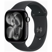 Apple Watch Series 11 GPS 46mm Jet Black Alu. Case w. Black S. Band - XL (MEW84+MXM53)