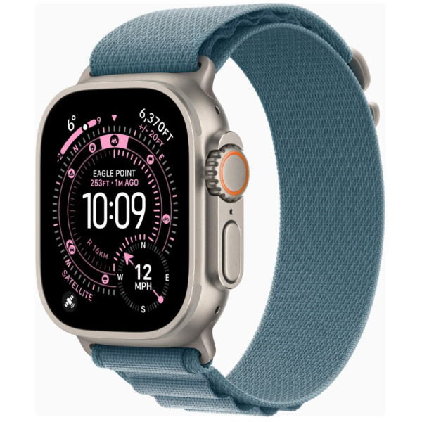 Apple Watch Ultra 3 GPS + Cellular 49mm Natural Tit. Case w. Light Blue Alpine Loop - Small (MEWK4) - фото Apple Watch Ultra 3 GPS + Cellular 49mm Natural Tit. Case w. Light Blue Alpine Loop - Small (MEWK4)