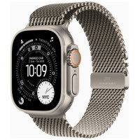 Apple Watch Ultra 3 GPS + Cellular 49mm Natural Tit. Case w. Natural Tit. Milanese Loop - Medium (MEWY4)
