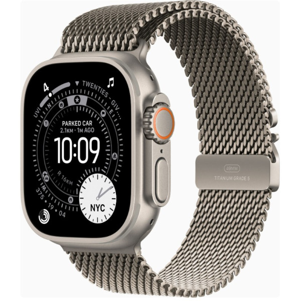 Apple Watch Ultra 3 GPS + Cellular 49mm Natural Tit. Case w. Natural Tit. Milanese Loop - Large (MF0E4)