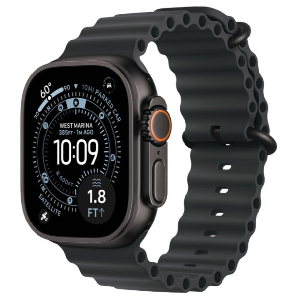 Apple Watch Ultra 3 GPS + Cellular 49mm Black Tit. Case w. Black Ocean Band (MF0J4)