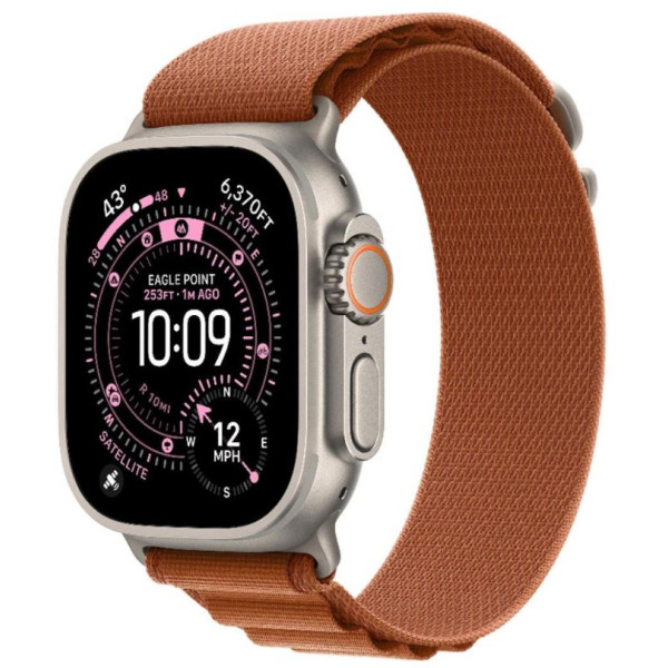 Apple Watch Ultra 3 GPS + Cellular 49mm Natural Tit. Case w. Terra Cotta A. Loop - Small (MF1V4+MFTA4)
