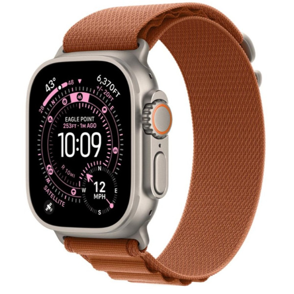 Apple Watch Ultra 3 GPS + Cellular 49mm Natural Tit. Case w. Terra Cotta A. Loop - Medium (MF1V4+MFTC4)
