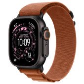 Apple Watch Ultra 3 GPS + Cellular 49mm Black Tit. Case w. Terra Cotta Alpine Loop - Small (MF254+MG9D4)