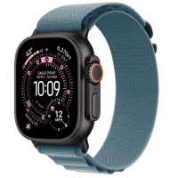 Apple Watch Ultra 3 GPS + Cellular 49mm Black Tit. Case w. Light Blue Alpine Loop - Small (MF254+MG9K4)