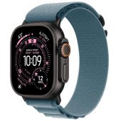 Apple Watch Ultra 3 GPS + Cellular 49mm Black Tit. Case w. Light Blue Alpine Loop - Large (MF254+MG9M4)