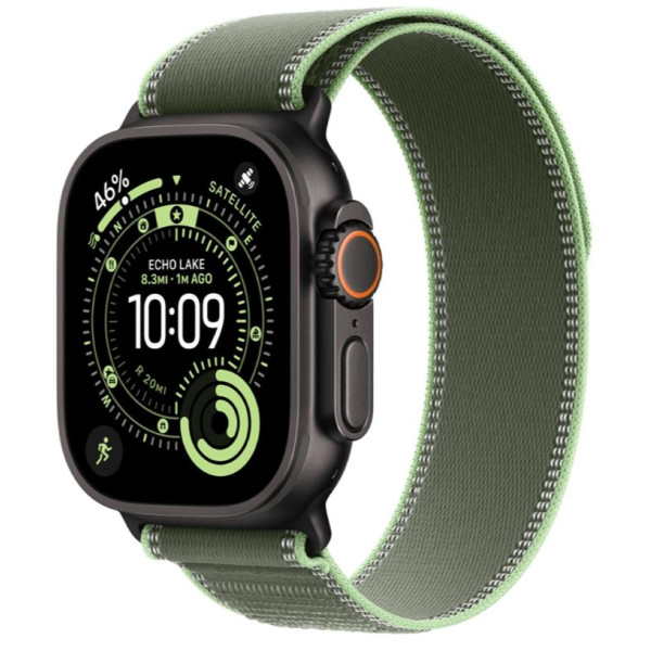 Apple Watch Ultra 3 GPS + Cellular 49mm Black Tit. Case w. Green/Neon Trail Loop - S/M (MF254+MG9N4)