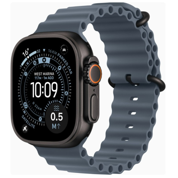 Apple Watch Ultra 3 GPS + Cellular 49mm Black Tit. Case w. Anchor Blue O. Band (MF254+MGCJ4)