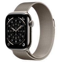 Apple Watch Series 11 GPS + Cellular 42mm Natural Tit. Case w. Natural Milanese Loop (MF8P4)
