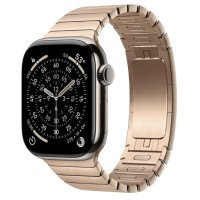Apple Watch Series 11 GPS + Cellular 42mm Natural Tit. Case w. Gold Link Bracelet (MF9H4+MXMC3)