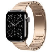 Apple Watch Series 11 GPS + Cellular 42mm Slate Tit. Case w. Gold Link Bracelet (MF9K4+MXMC3)