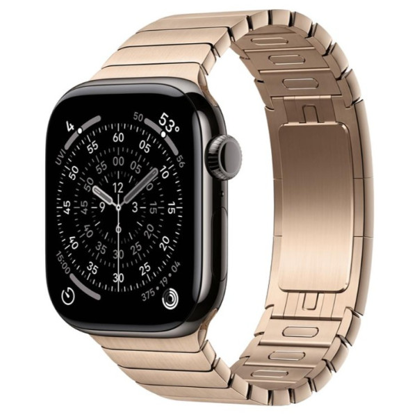 Apple Watch Series 11 GPS + Cellular 42mm Slate Tit. Case w. Gold Link Bracelet (MF9K4+MXMC3) - фото Apple Watch Series 11 GPS + Cellular 42mm Slate Tit. Case w. Gold Link Bracelet (MF9K4+MXMC3)