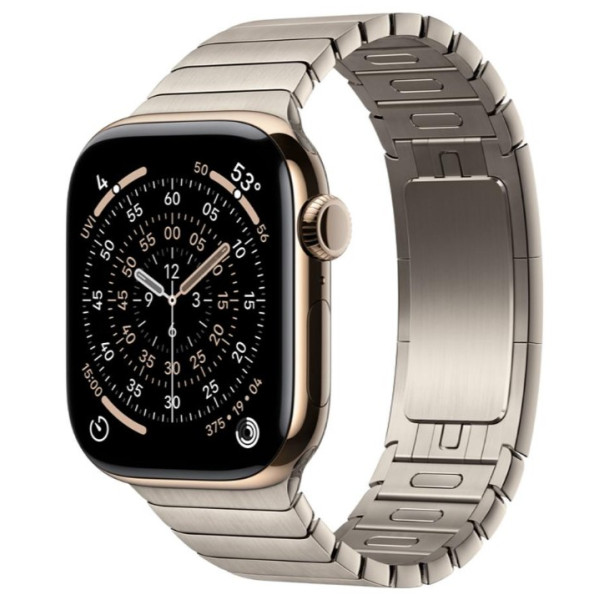 Apple Watch Series 11 GPS + Cellular 42mm Gold Tit. Case w. Natural Link Bracelet (MF9M4+MXMA3) - фото Apple Watch Series 11 GPS + Cellular 42mm Gold Tit. Case w. Natural Link Bracelet (MF9M4+MXMA3)