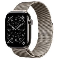 Apple Watch Series 11 GPS + Cellular 46mm Slate Tit. Case w. Natural Milanese Loop - S/M (MFC14+MGJ24)