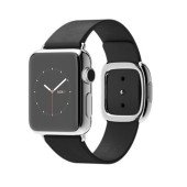 Apple Watch 38mm Stailnless Steel Case with Modern Black Buckle (MJYL2)