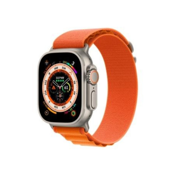 Apple Watch Ultra GPS + Cellular 49mm Titanium Case With Orange Alpine Loop - Small (MNHA3/MNHH3) - фото Apple Watch Ultra GPS + Cellular 49mm Titanium Case With Orange Alpine Loop - Small (MNHA3/MNHH3)