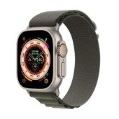 Apple Watch Ultra GPS + Cellular 49mm Titanium Case With Green Alpine Loop - Small (MNHC3/MNHJ3)