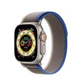 Apple Watch Ultra GPS + Cellular 49mm Titanium Case With Blue/Gray Trail Loop - S/M (MNHE3/MNHL3)