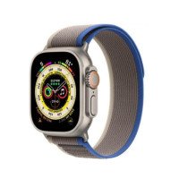 Apple Watch Ultra GPS + Cellular 49mm Titanium Case With Blue/Gray Trail Loop - S/M (MNHE3/MNHL3)