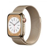 Apple Watch Series 8 GPS + Cellular 41mm Gold S. Steel Case W. Milanese Loop Gold (MNJE3/MNJF3)
