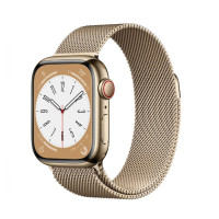 Apple Watch Series 8 GPS + Cellular 41mm Gold S. Steel Case W. Milanese Loop Gold (MNJE3/MNJF3)