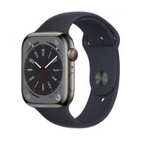 Apple Watch Series 8 GPS + Cellular 41mm Graphite S. Steel Case W. Midnight S. Band (MNJJ3)