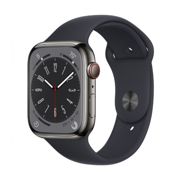 Apple Watch Series 8 GPS + Cellular 41mm Graphite S. Steel Case W. Midnight S. Band (MNJJ3)