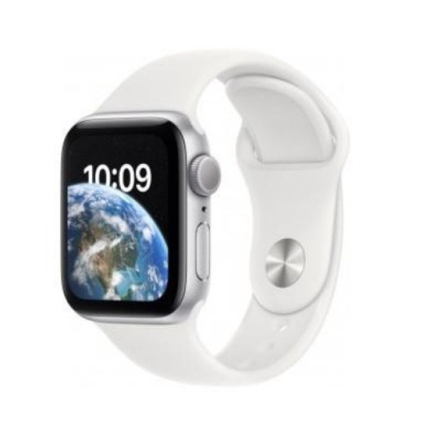 Apple Watch SE 2 GPS 40mm Silver Aluminum Case with White Sport Band (MNJV3) - фото Apple Watch SE 2 GPS 40mm Silver Aluminum Case with White Sport Band (MNJV3)