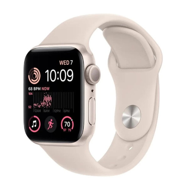 Apple Watch SE 2 GPS 44mm Starlight Aluminum Case with Starlight Sport Band (MNJX3) - фото Apple Watch SE 2 GPS 44mm Starlight Aluminum Case with Starlight Sport Band (MNJX3)