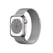Apple Watch Series 8 GPS + Cellular 45mm Silver S. Steel Case W. Milanese Loop Silver (MNKG3/MNKJ3)