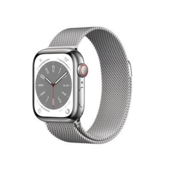 Apple Watch Series 8 GPS + Cellular 45mm Silver S. Steel Case W. Milanese Loop Silver (MNKG3/MNKJ3)