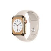 Apple Watch Series 8 GPS + Cellular 45mm Gold S. Steel Case W. Starlight S. Band (MNKM3)