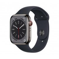 Apple Watch Series 8 GPS + Cellular 45mm Graphite S. Steel Case W. Midnight S. Band (MNKU3)