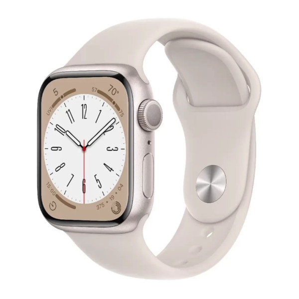 Apple Watch Series 8 GPS 45mm Starlight Aluminum Case with Starlight Sport Band (MNP23) - фото Apple Watch Series 8 GPS 45mm Starlight Aluminum Case with Starlight Sport Band (MNP23)