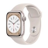 Apple Watch Series 8 GPS 41mm Starlight Aluminum Case with Starlight Sport Band (MNP63)