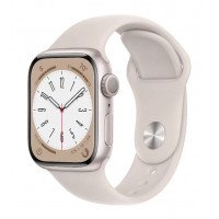 Apple Watch Series 8 GPS 41mm Starlight Aluminum Case with Starlight Sport Band (MNP63)