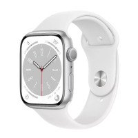Apple Watch Series 8 GPS 45mm Silver Aluminum Case with White S. Band (MP6N3)