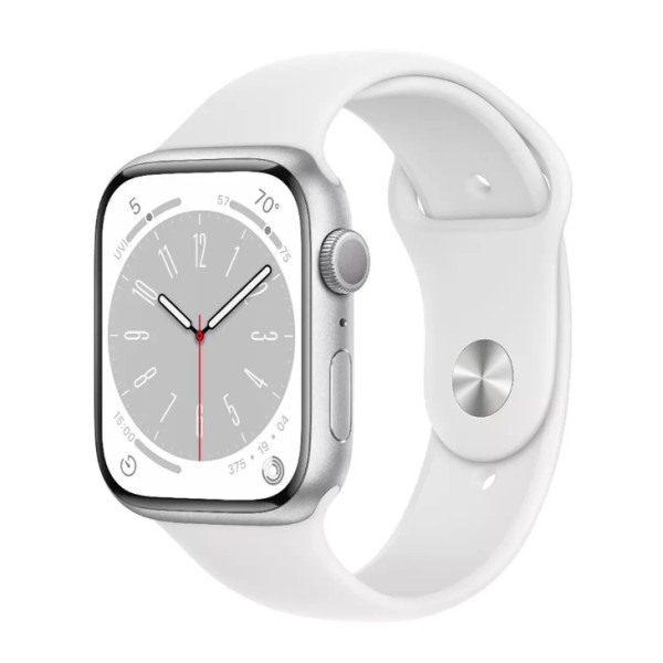 Apple Watch Series 8 GPS 45mm Silver Aluminum Case with White S. Band (MP6N3) - фото Apple Watch Series 8 GPS 45mm Silver Aluminum Case with White S. Band (MP6N3)